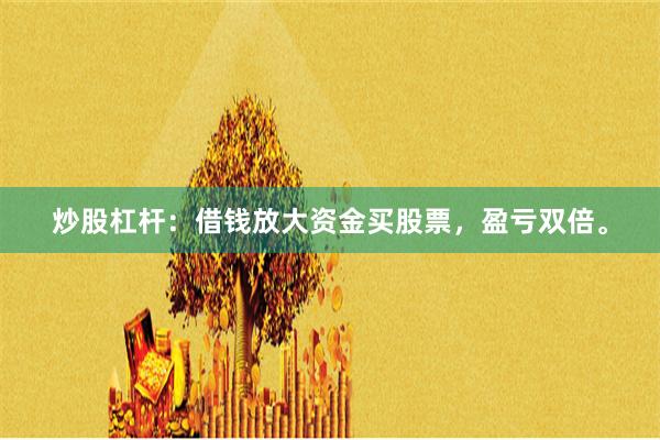 炒股杠杆：借钱放大资金买股票，盈亏双倍。